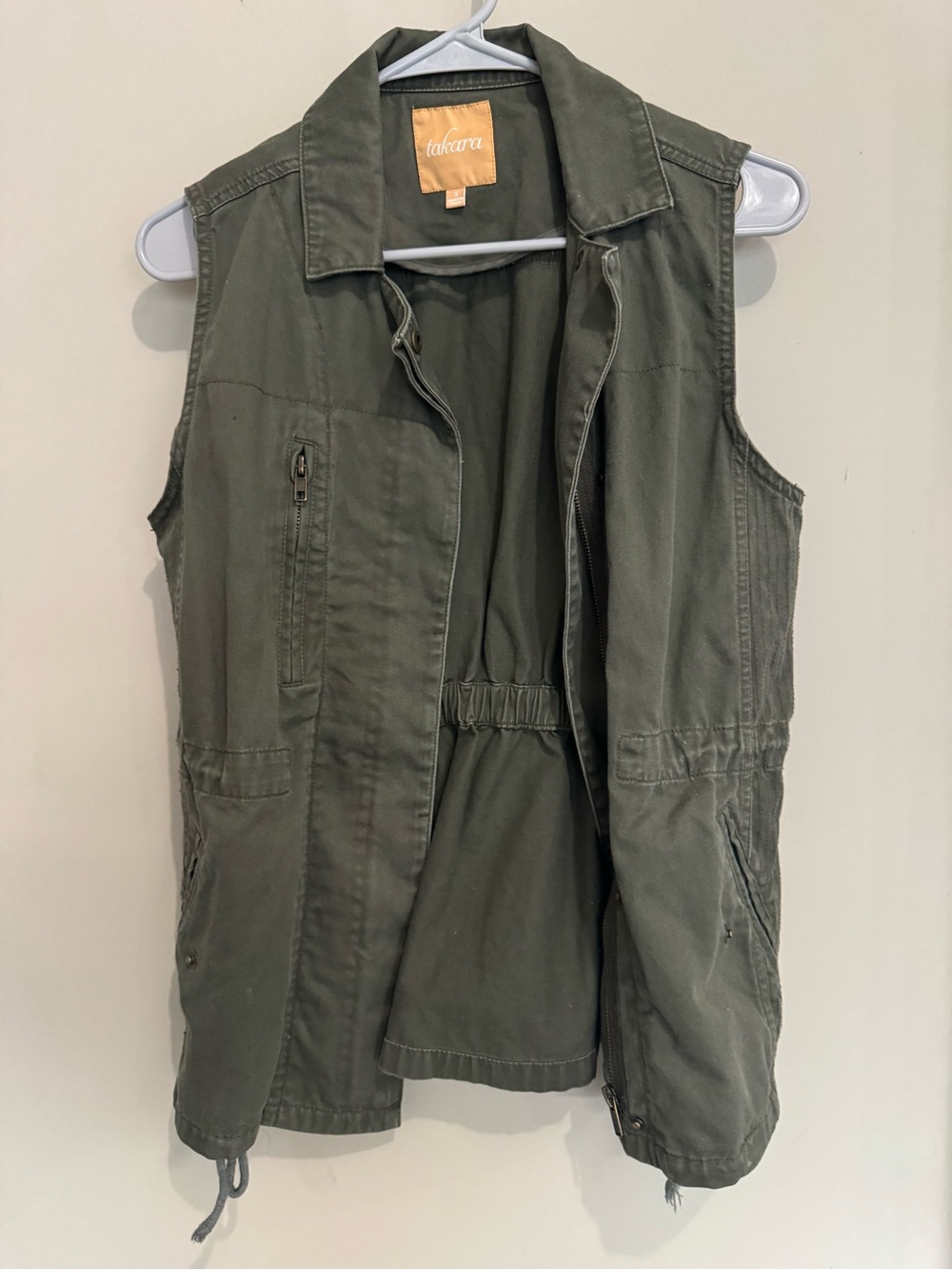 Takara Olive Utility Vest for Women